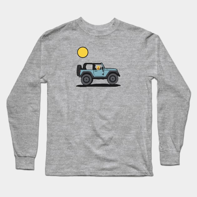 Earl Grey Wrangler with Dog Long Sleeve T-Shirt by Trent Tides